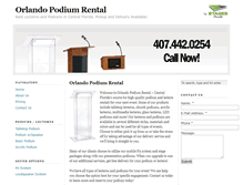 Tablet Screenshot of orlandopodiumrental.com